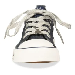 Baskets Toile JEANS Fille Motif Etoiles Elastique