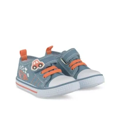 Baskets Toile JEANS Garçon Motif Multicolore Scratch