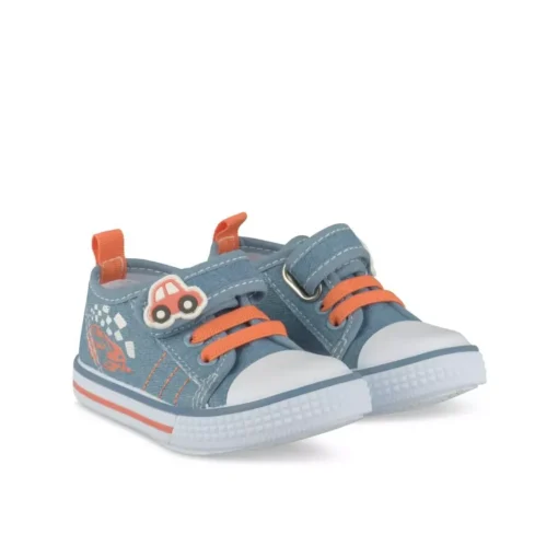 Baskets Toile JEANS Garçon Motif Multicolore Scratch