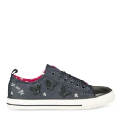 Baskets Toile MARINE Fille Lacets