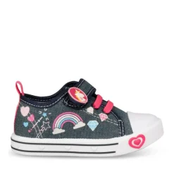 Baskets Toile MARINE Fille Scratch