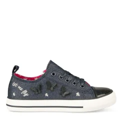 Baskets Toile MARINE Fille Lacets
