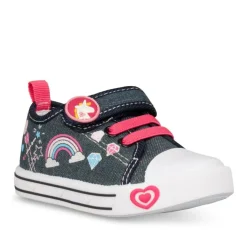 Baskets Toile MARINE Fille Scratch