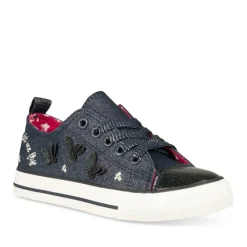 Baskets Toile MARINE Fille Lacets