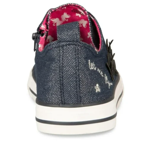 Baskets Toile MARINE Fille Lacets
