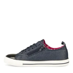 Baskets Toile MARINE Fille Lacets