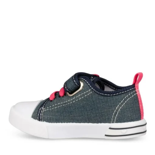 Baskets Toile MARINE Fille Scratch