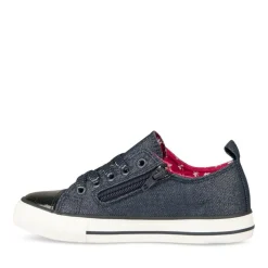 Baskets Toile MARINE Fille Lacets