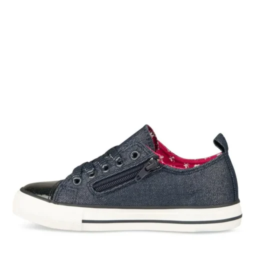 Baskets Toile MARINE Fille Lacets