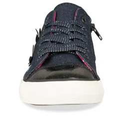 Baskets Toile MARINE Fille Lacets