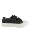Baskets Toile NOIR Femme Motif Uni Scratch