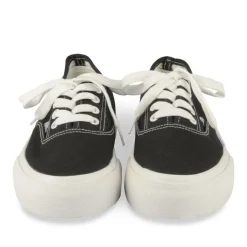 Baskets Toile NOIR Femme Motif Uni Elastique