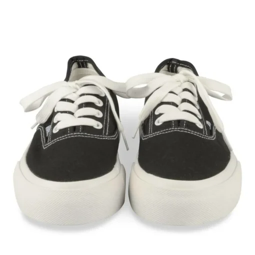 Baskets Toile NOIR Femme Motif Uni Elastique