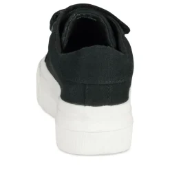 Baskets Toile NOIR Femme Motif Uni Scratch