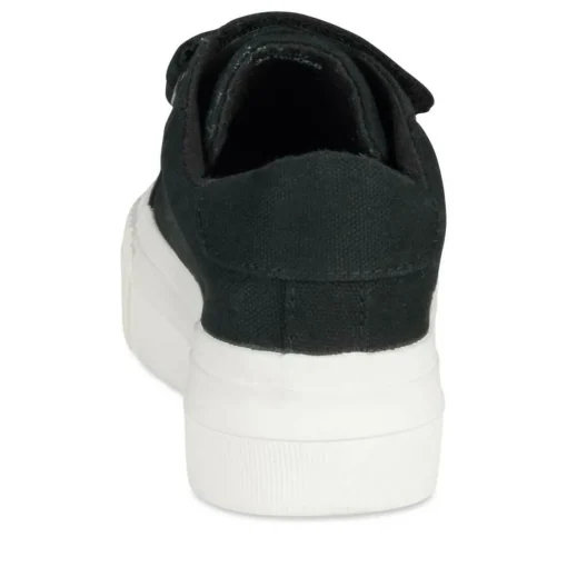 Baskets Toile NOIR Femme Motif Uni Scratch