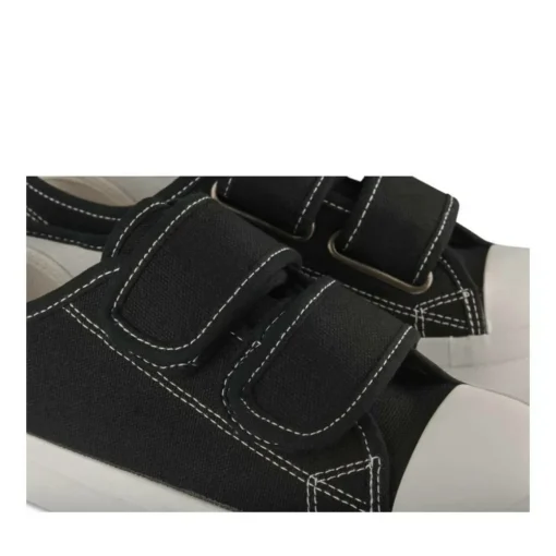 Baskets Toile NOIR Femme Motif Uni Scratch