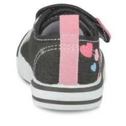 Baskets Toile NOIR Fille Motif Licorne Scratch