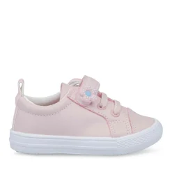 Baskets Toile ROSE Fille Motif Uni Scratch