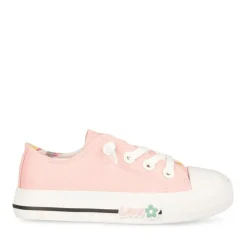 Baskets Toile ROSE Fille Elastique