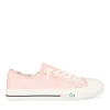 Baskets Toile ROSE Fille Elastique
