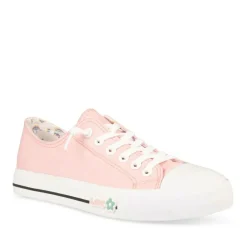 Baskets Toile ROSE Fille Elastique