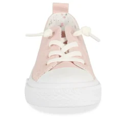 Baskets Toile ROSE Fille Motif Paillettes Elastique