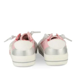 Baskets Toile ROSE Fille Motif Paillettes Elastique
