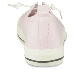 Baskets Toile ROSE Fille Motif Uni Elastique
