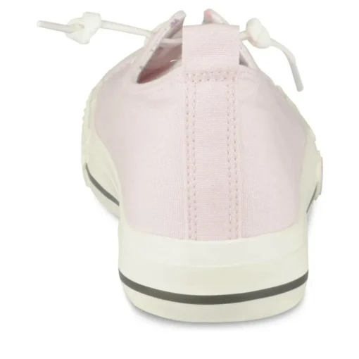 Baskets Toile ROSE Fille Motif Uni Elastique