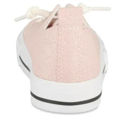 Baskets Toile ROSE Fille Motif Paillettes Elastique