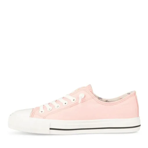 Baskets Toile ROSE Fille Elastique