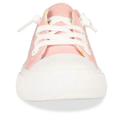 Baskets Toile ROSE Fille Elastique
