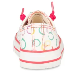 Baskets Toile ROUGE Fille Elastique