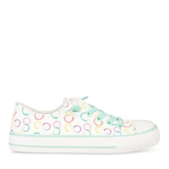 Baskets Toile VERT Fille Elastique