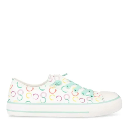Baskets Toile VERT Fille Elastique