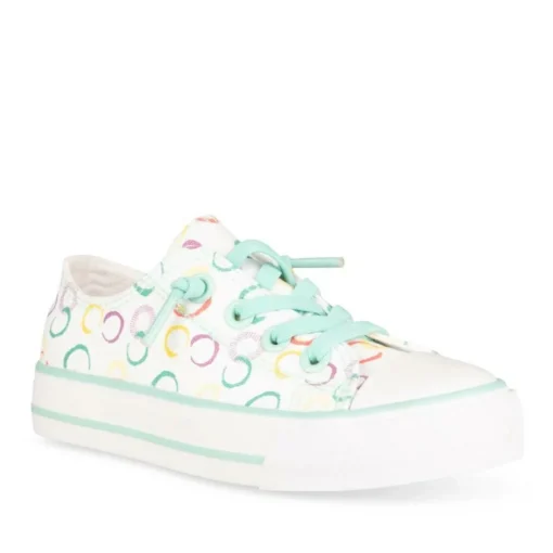 Baskets Toile VERT Fille Elastique