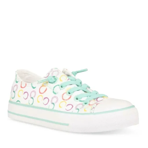 Baskets Toile VERT Fille Elastique