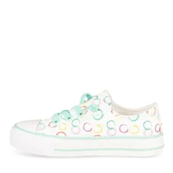 Baskets Toile VERT Fille Elastique
