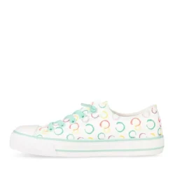 Baskets Toile VERT Fille Elastique