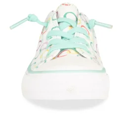 Baskets Toile VERT Fille Elastique