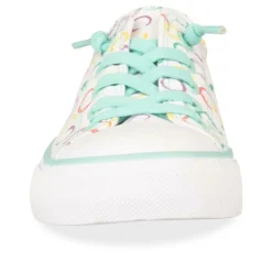 Baskets Toile VERT Fille Elastique