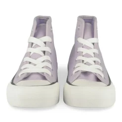 Baskets Toile VIOLET Fille Motif Uni Lacets