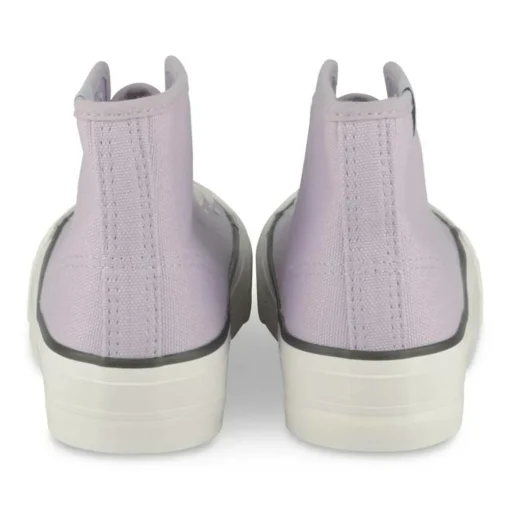 Baskets Toile VIOLET Fille Motif Uni Lacets