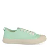 Baskets VERT Femme Motif Uni Lacets