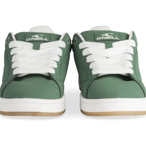 Baskets VERT Femme Motif Uni Lacets