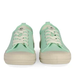 Baskets VERT Femme Motif Uni Lacets
