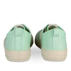 Baskets VERT Femme Motif Uni Lacets