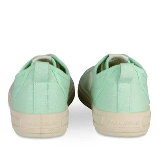 Baskets VERT Femme Motif Uni Lacets