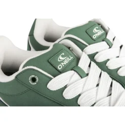 Baskets VERT Femme Motif Uni Lacets