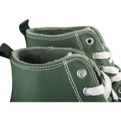 Baskets VERT Femme Motif Uni Lacets